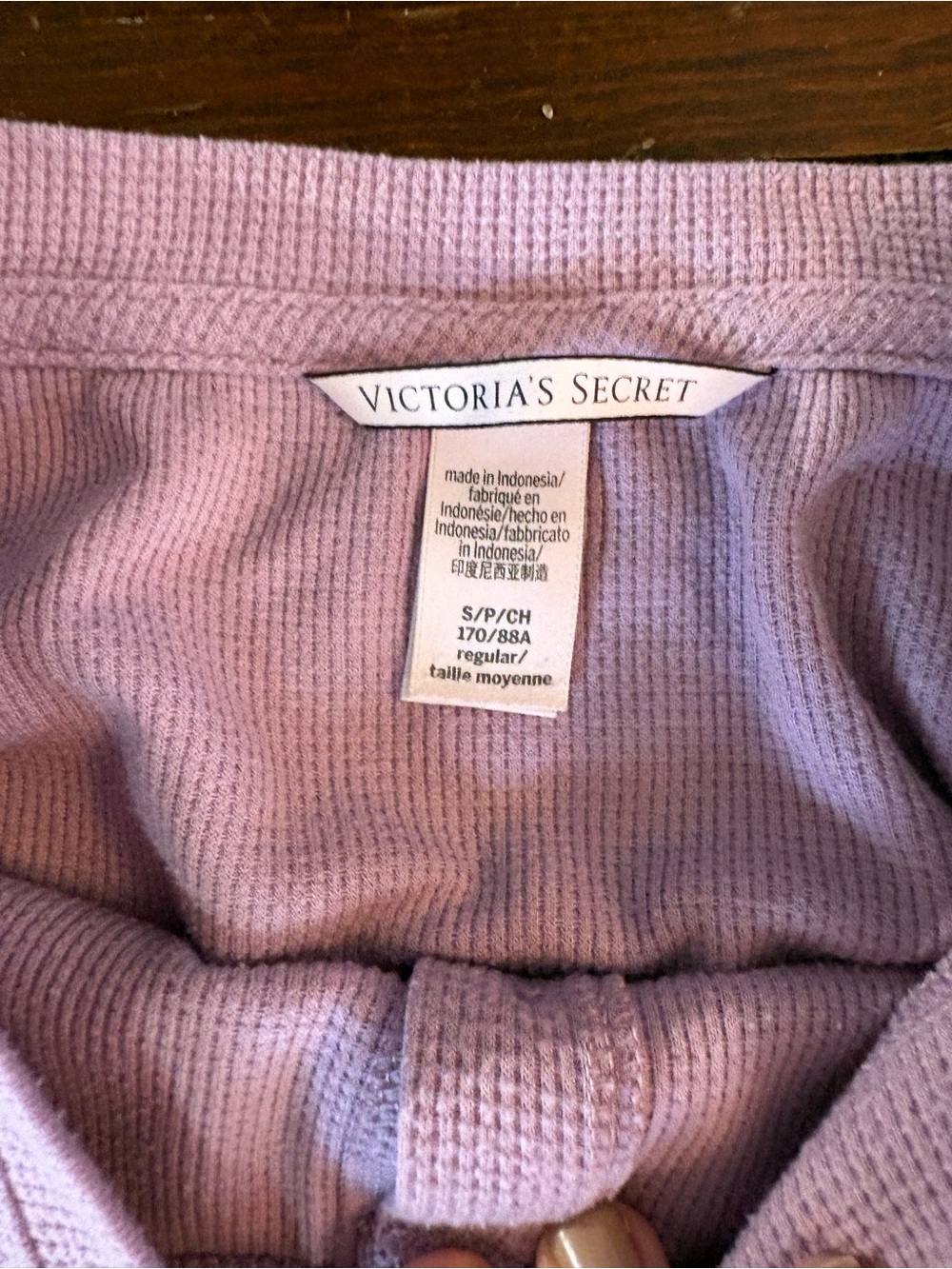 Victoria’s Secret purple waffle knit two piece pajama set size S - Picture 4 of 6